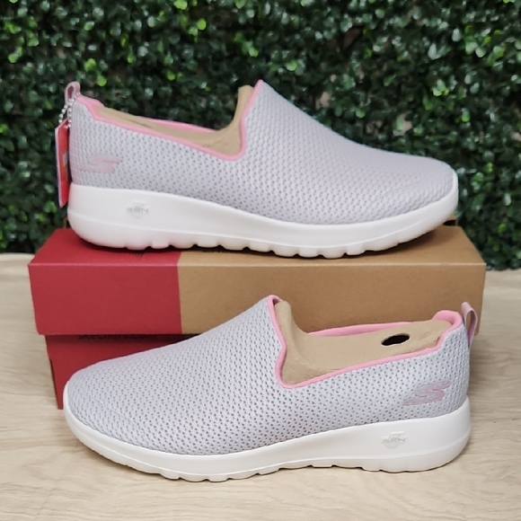 Skechers Shoes - Skechers Gray and Pink Slip-On Sneakers
